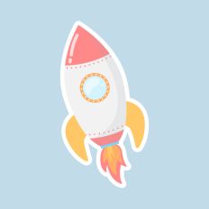 Red Space Rocket 