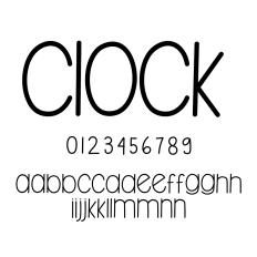 Clock Handwritten Font