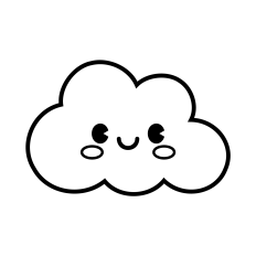 Cute Cloud SVG | Weather Clipart