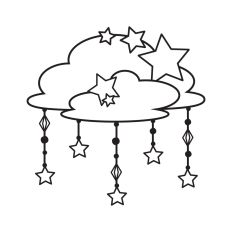 Clouds and Stars Dreamcatcher