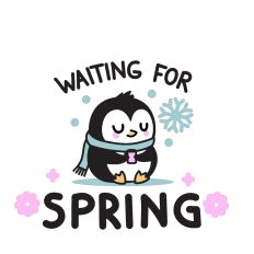 Waiting For Spring Penguin