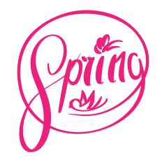 Calligraphy Spring with Swirl