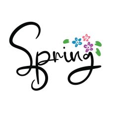 Hand-written Spring with Flowers