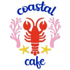 Coastal Cafe, Lobster Starfish Coral