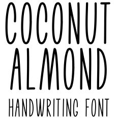 Coconut almond handwriting font