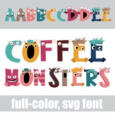 Coffee Monsters Color Font