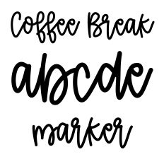 Coffee break marker font