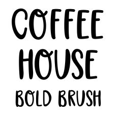 Coffee house bold brush font