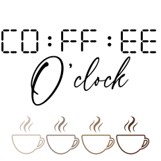 Coffee O’Clock SVG – Playful Coffee Typography for DIY Projects