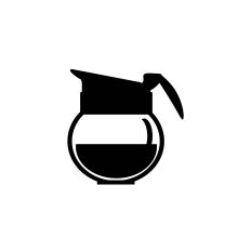 Classic Coffee Pot Silhouette – Bold Black & White Graphic
