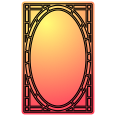 Ombre Oval Frame