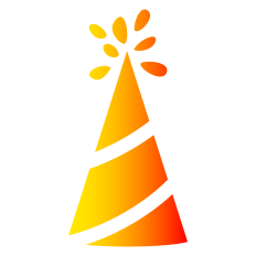 Ombre Party Hat