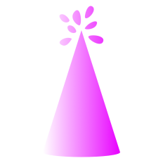 Ombre Party Hat