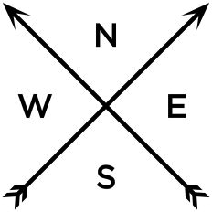 Cross Arrow Compass