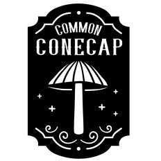 common conecap mushroom label