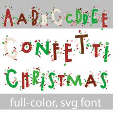 Confetti Christmas Color Font