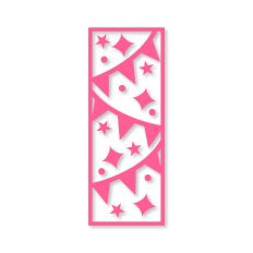 Confetti Flag Candle Wrap Stencil