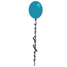 CONFIDENCE STRING ON TEAL BALLOON – RABEA BILZ