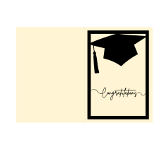 Congrats Grad Cap A7 Card SVG Cutout Design