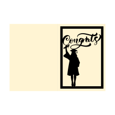 Congrats Grad A7 Card SVG Cutout Design