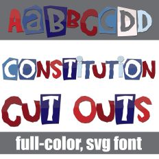 Constitution Cut Outs Color Font