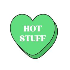 Hot Stuff, Valentine's Day Convo Heart Cut file