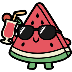 cool watermelon slice