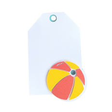 Beach Ball Layered Tag
