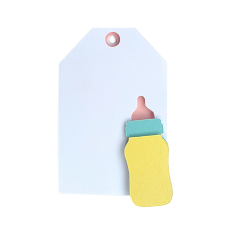 Baby Bottle Layered Tag