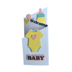 Welcome Baby Z fold card
