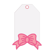 Bow Layered Tag