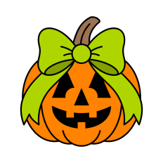 Pumpkin SVG | Bow SVG | Coquette SVG