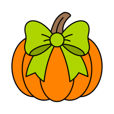 Pumpkin SVG | Bow SVG | Coquette SVG