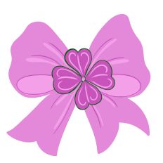Pink Coquette Bow with Shamrock St. Patrick's Day Print and Cut