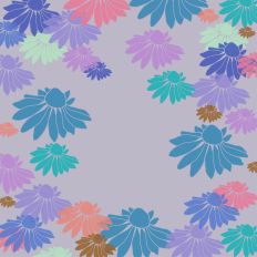 Floral Non-Repeating Pattern With Pastel Cornflowers