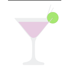 Pink Cosmo Martini with Lime