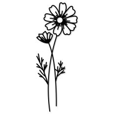 Cosmos Birth Flower Outline