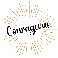 Courageous Word Art Decal | Christian Iron-On SVG | Faith T-Shirt Design
