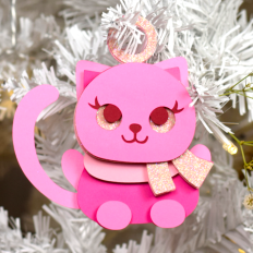 Pink Cat Ornament