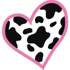 Heart - cow print