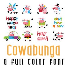 Cowabunga Full Color Font