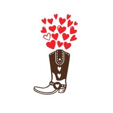  Cowboy boot hearts
