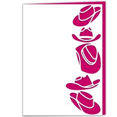 Cowboy Hat Edged Greetings Card