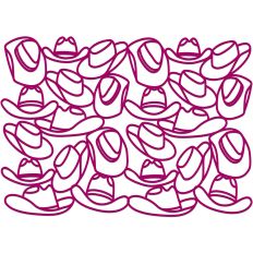Cowboy Hat Wide Border Frieze Background