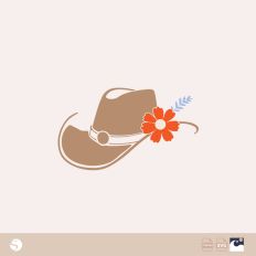 Flower Power Cowgirl Hat Silhouette