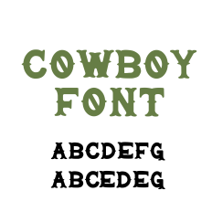 Cowboy Font, Cow Boy Font