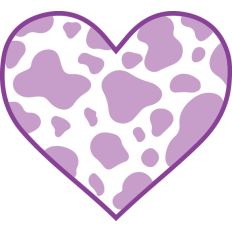 Heart - cow print