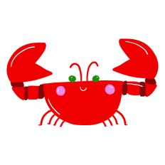 Cute Crab Sticker