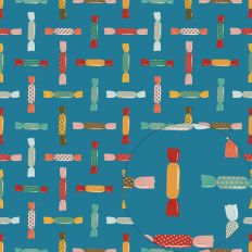 CRISS-CROSS CRACKERS TEAL BLUE INTERWOVEN THREAD LOOK – RABEA BILZ