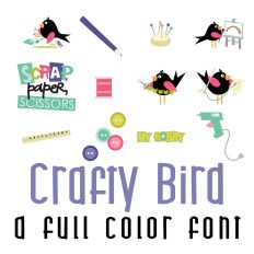 Crafty Bird Full Color Font